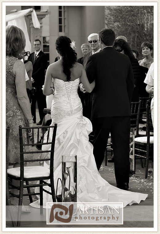 Bride walking down the aisle at JW Marriott Desert Ridge in Phoenix