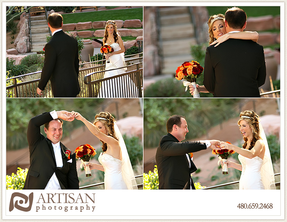 bride and groom picture at the Westin Kierland Resort - private moment