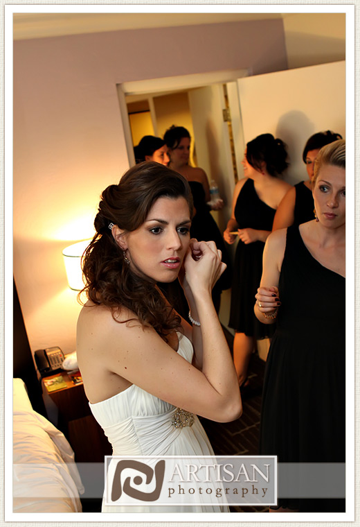 Bride getting ready at Firesky resort in Arizona
