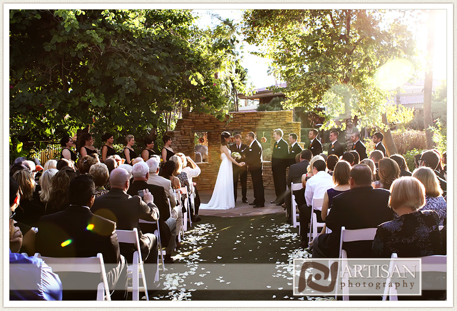 Firesky wedding ceremony with sunflair