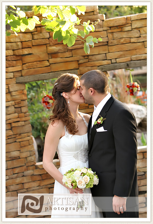 Bride and groom at Friesky Resort in Arizona on a beautiful day