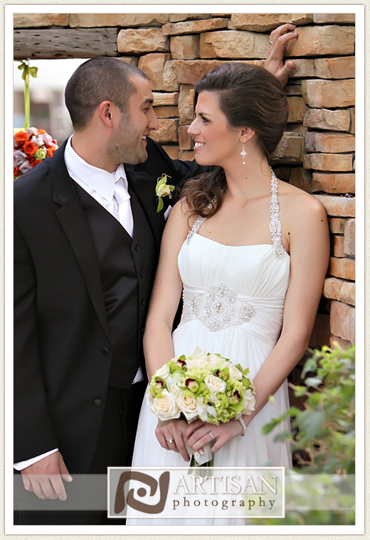 Bride and groom at Friesky Resort in Arizona on a beautiful day
