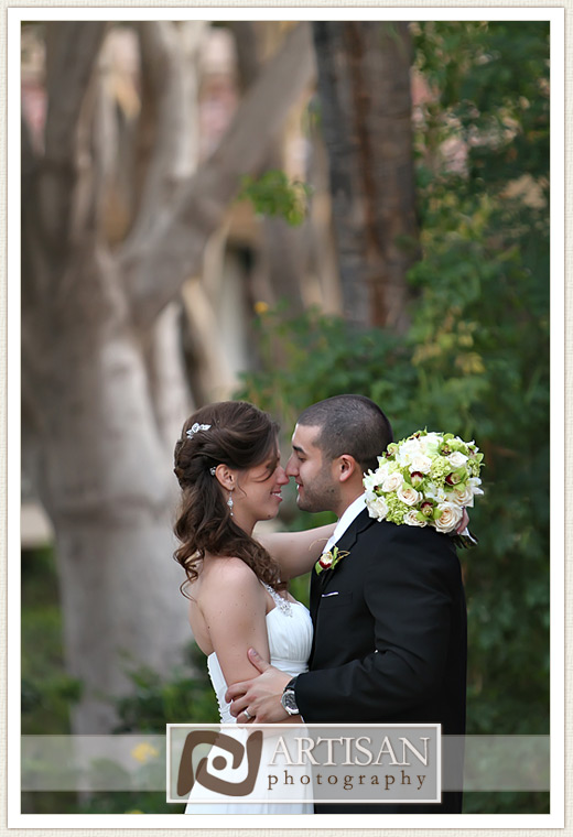 Bride and groom at Friesky Resort in Arizona on a beautiful day