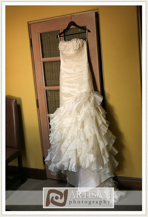Royal Palms Wedding image of  wedding dress hanging  