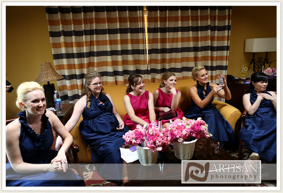Royal Palms Wedding image of  bridesmaids in getting ready suite