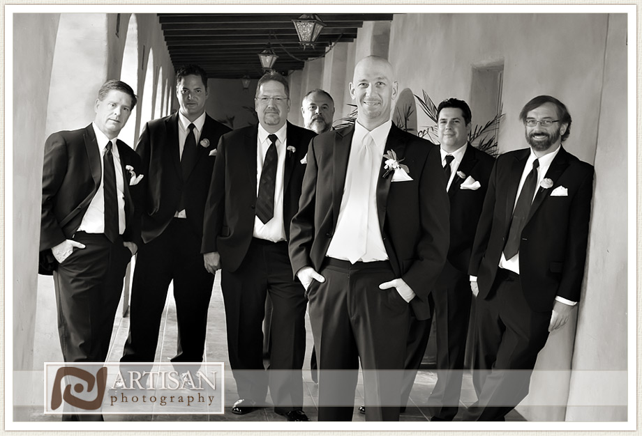 Royal Palms Wedding image of groom and groomsman 