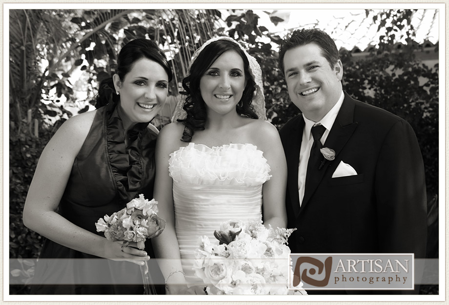 Royal Palms Wedding image of bride and her siblings 