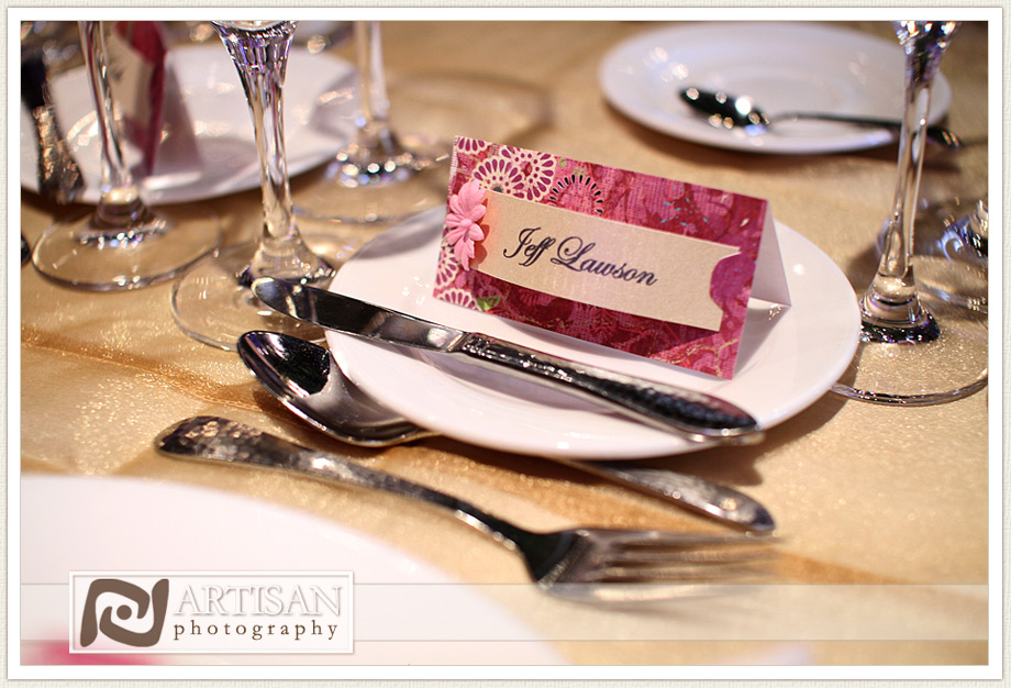 Royal Palms Wedding image of wedding table set with guest card