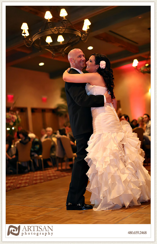 Royal Palms Wedding image of bride and groom first dance