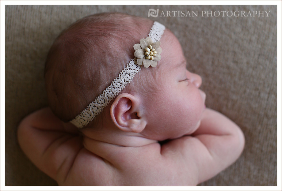 baby girl picture close up profile portrait, newborn