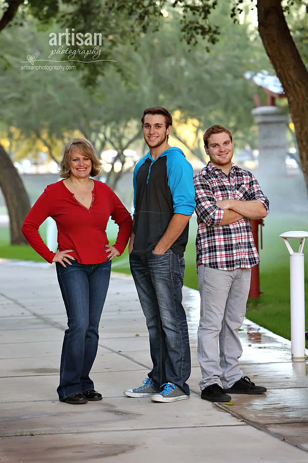 High school senior boy photo with family