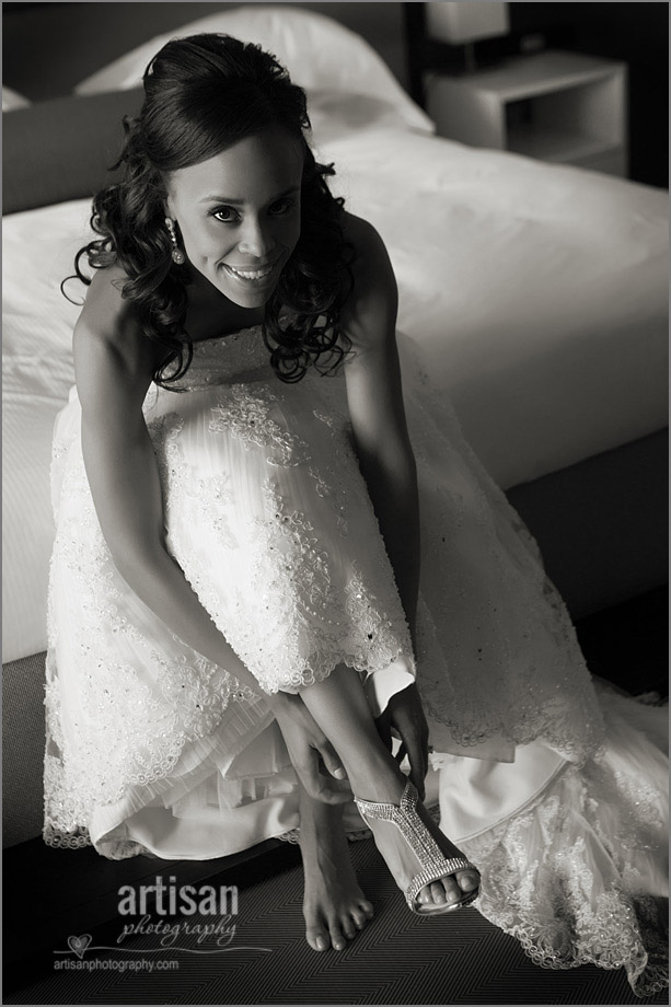 Bride getting ready at private residence at the Sanctuary Camelback Mountain Resort