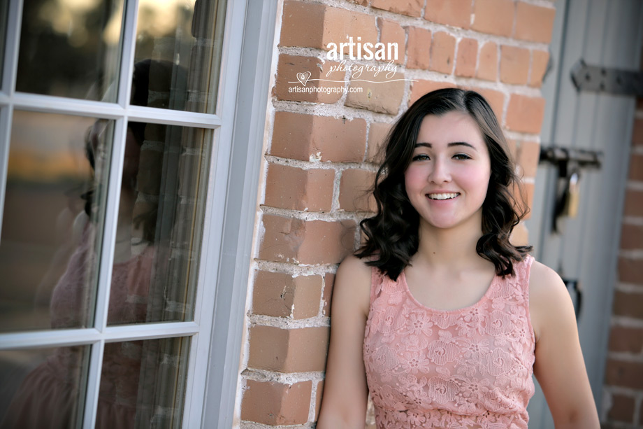 High School Senior photo of Girl smiling 