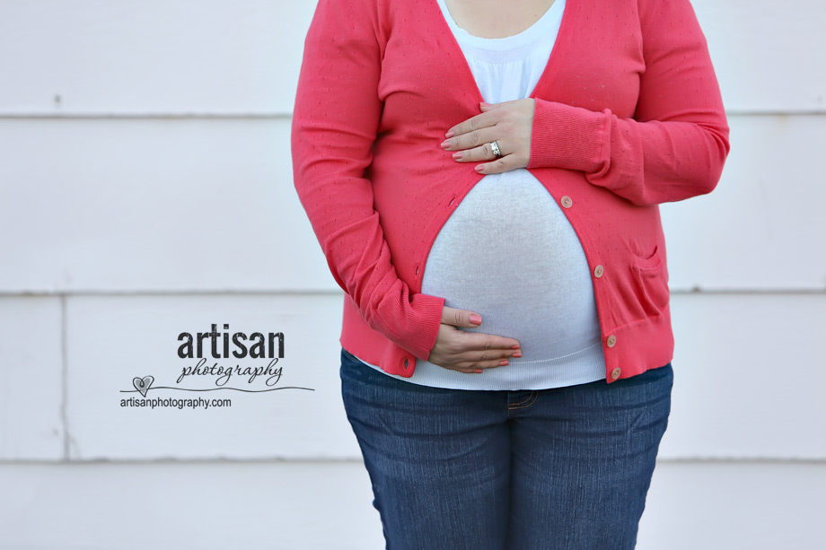 Close up comtemporary photo of pregnat mother's belly