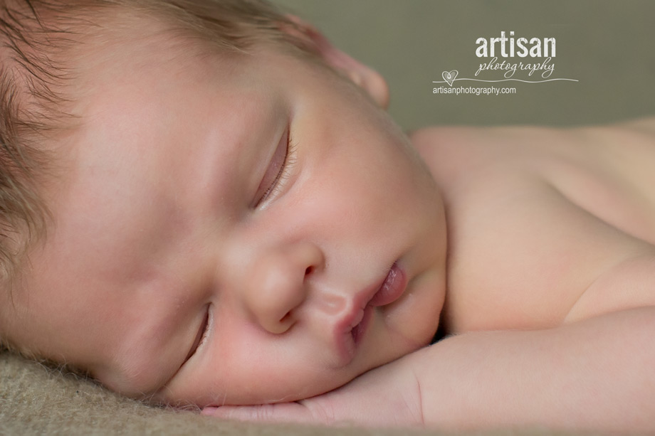 professional photo of newborn baby closeup shot