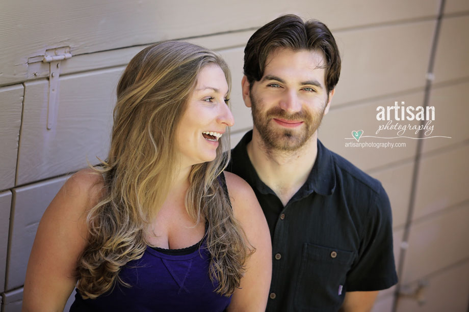 Engagement Photoshoot Candid couple photos smiling at each other