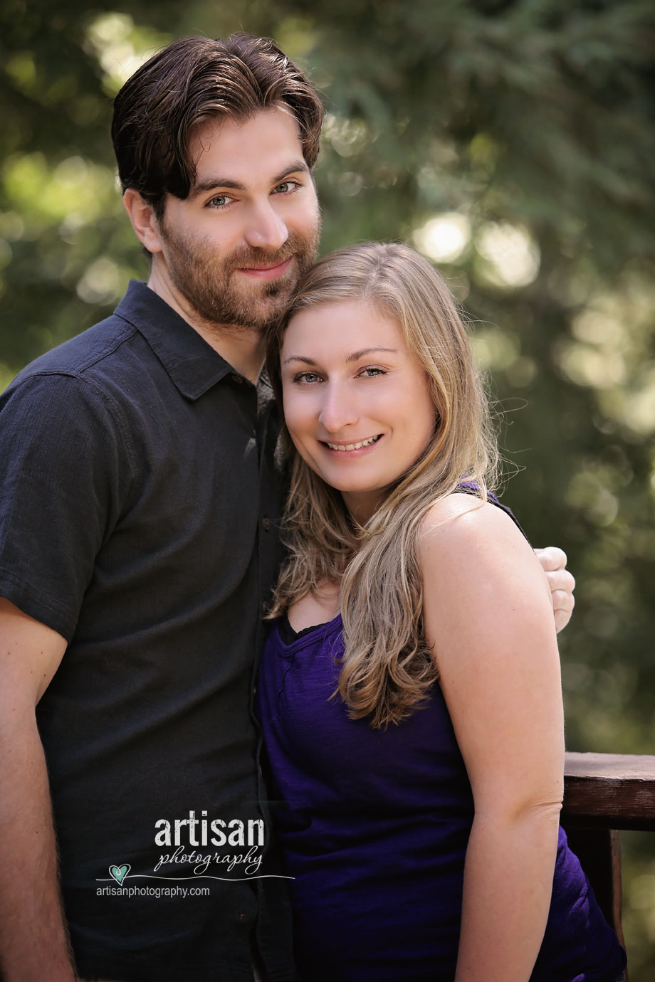 Engagement Photoshoot Candid couple photos in the woods