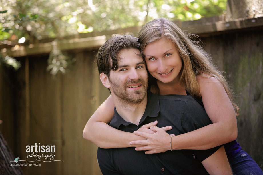 Engagement Photoshoot Candid couple photos in the back yard