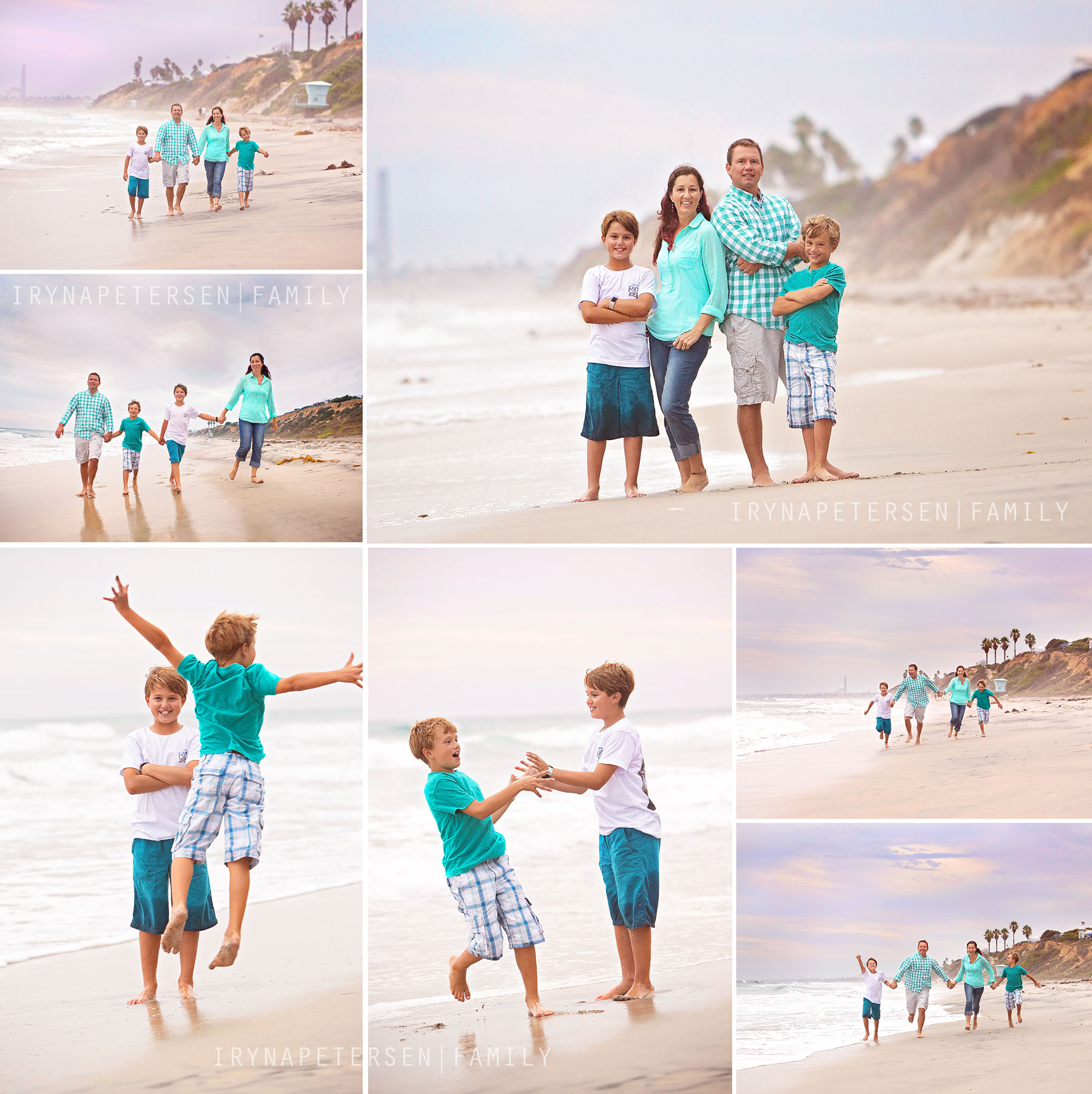 Carlsbad family photos on the beach. Processed by ArtisanPhotography. Carlsbad beach photographer. Beach Walking photos