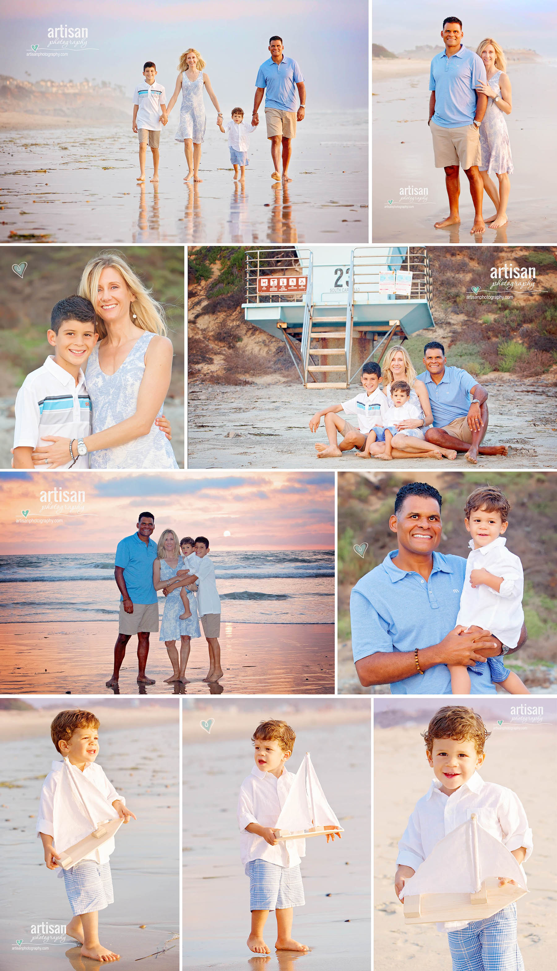 Carlsbad beach family photography, beautiful beach sunset images