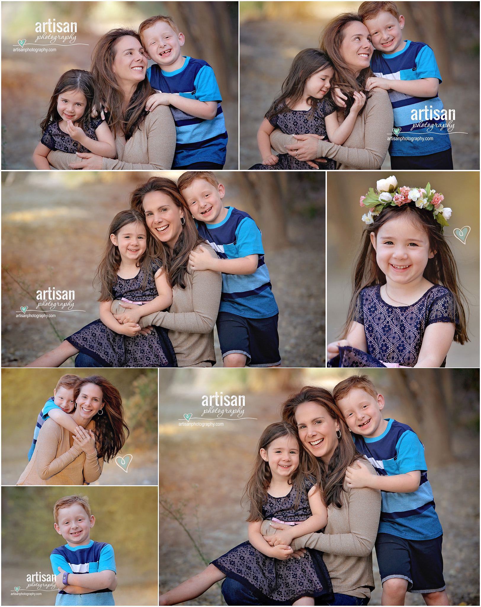 Mother's day photoshoot with two little kids