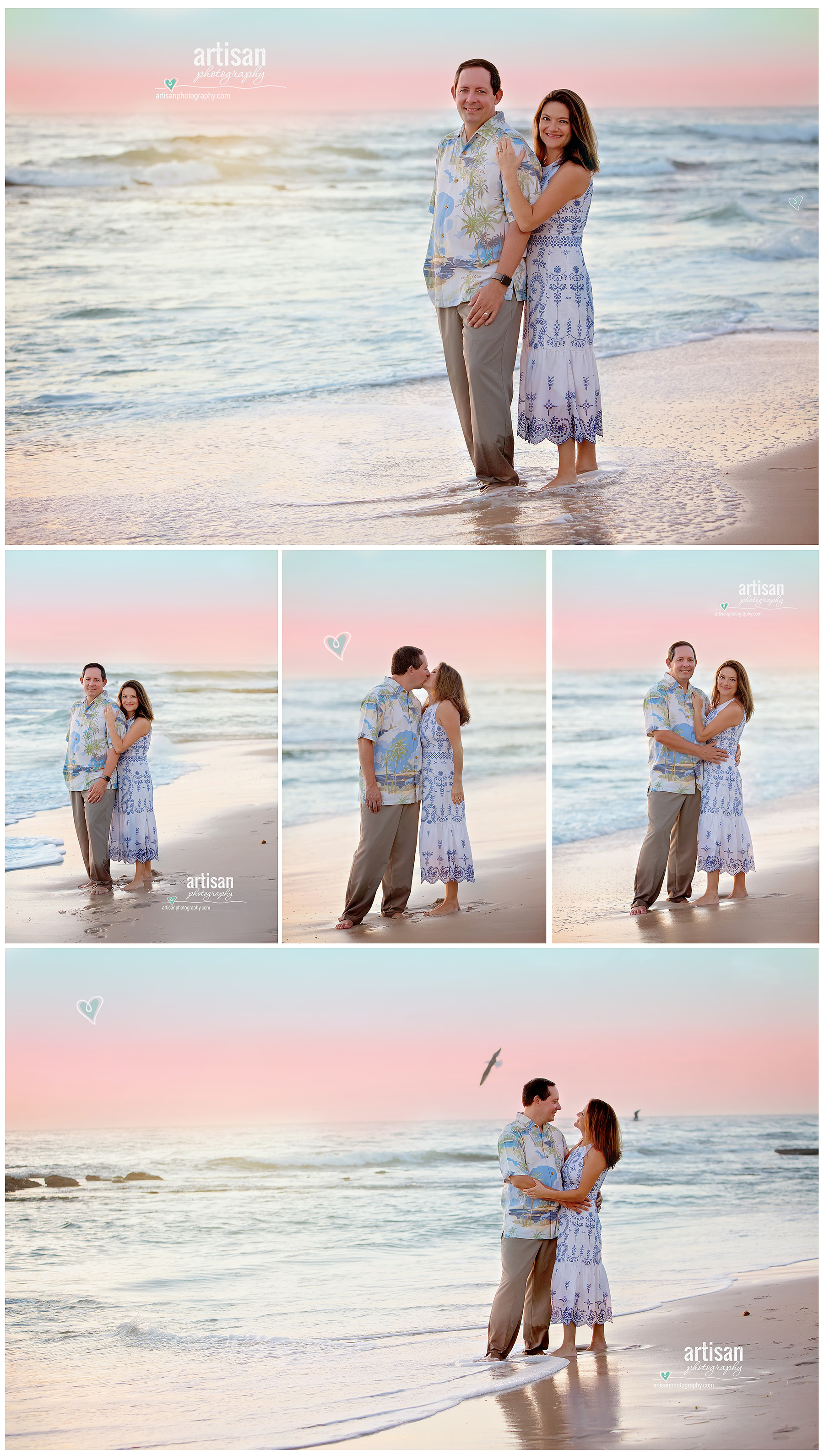 Beautiful couple photoshoot on the beach with sunset in the background, San Diego, La Jolla California beach. Beach family photographer