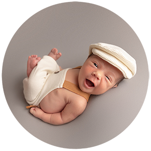 Newborn boy Smiling